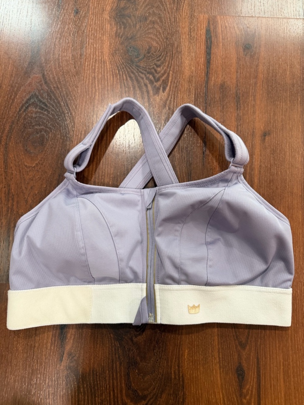 Shefit Ultimate Light Purple White Sports Bra Sz Large